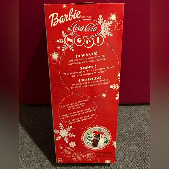 Canada Coca Cola Noel Barbie #5663 NIB Mattel Christmas - Picture 3 of 4